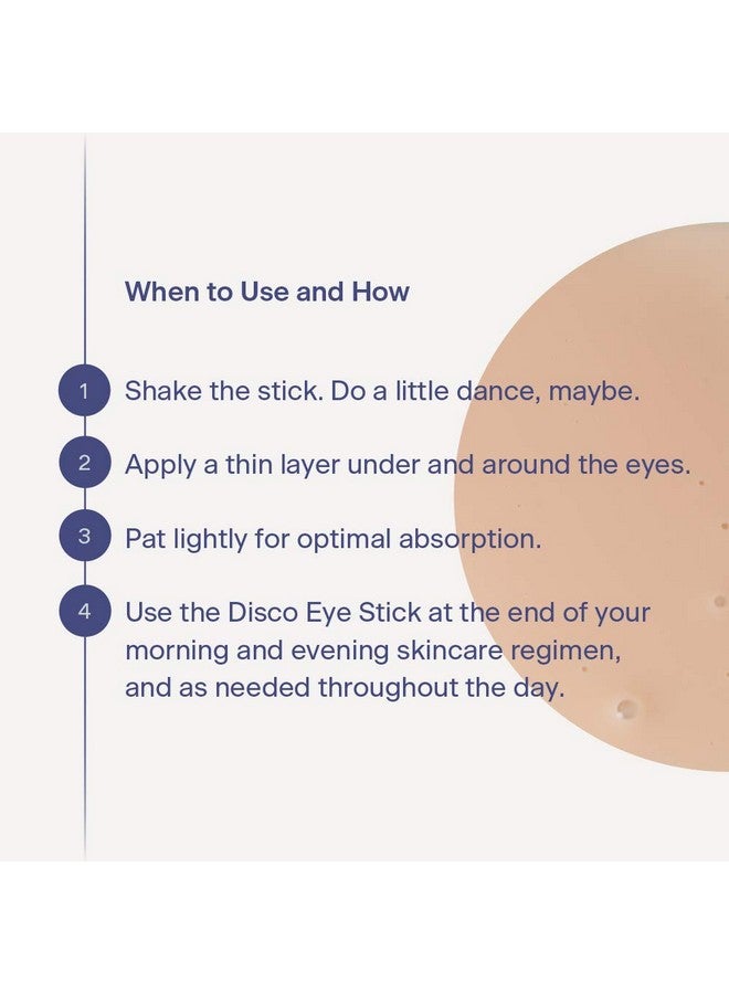 Disco Men's Eye Bag Treatment, Roller Serum for Men, Under Eye Cream Natural Caffeine Anti Aging Stick Balm, Reduce Puffiness, Wrinkles, Dark Circles, Crows Feet, Bags, Dark Circles, Lines, Puffiness - Image 5