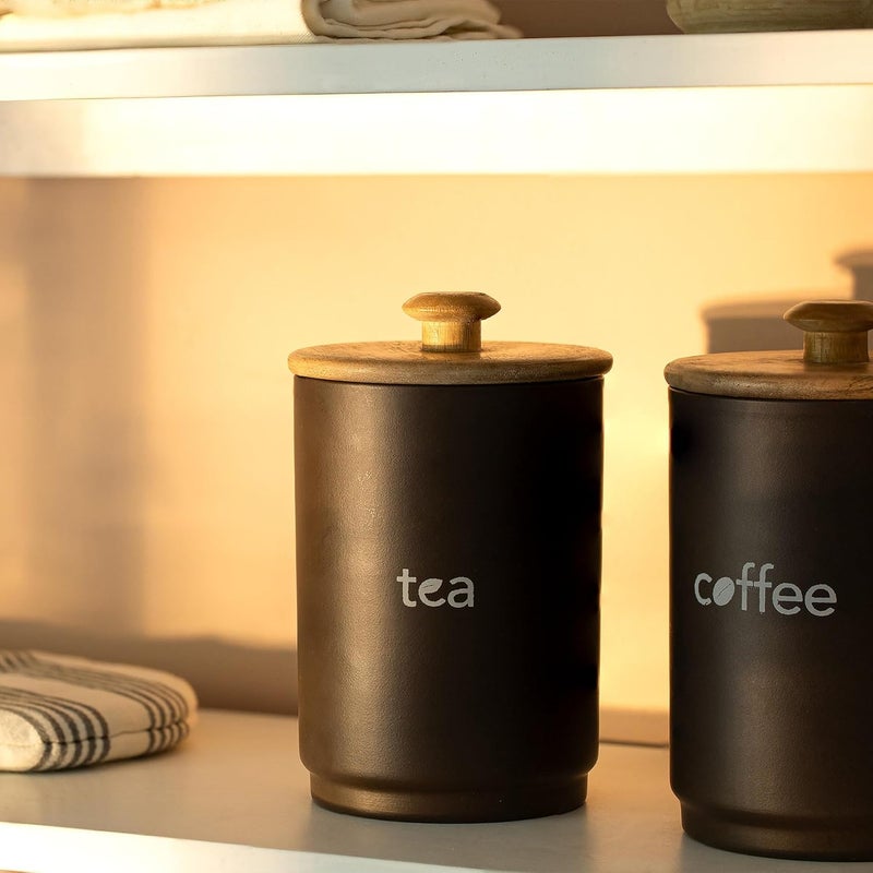 Ellementry Charcoal Brown Tea Jar - Image 4