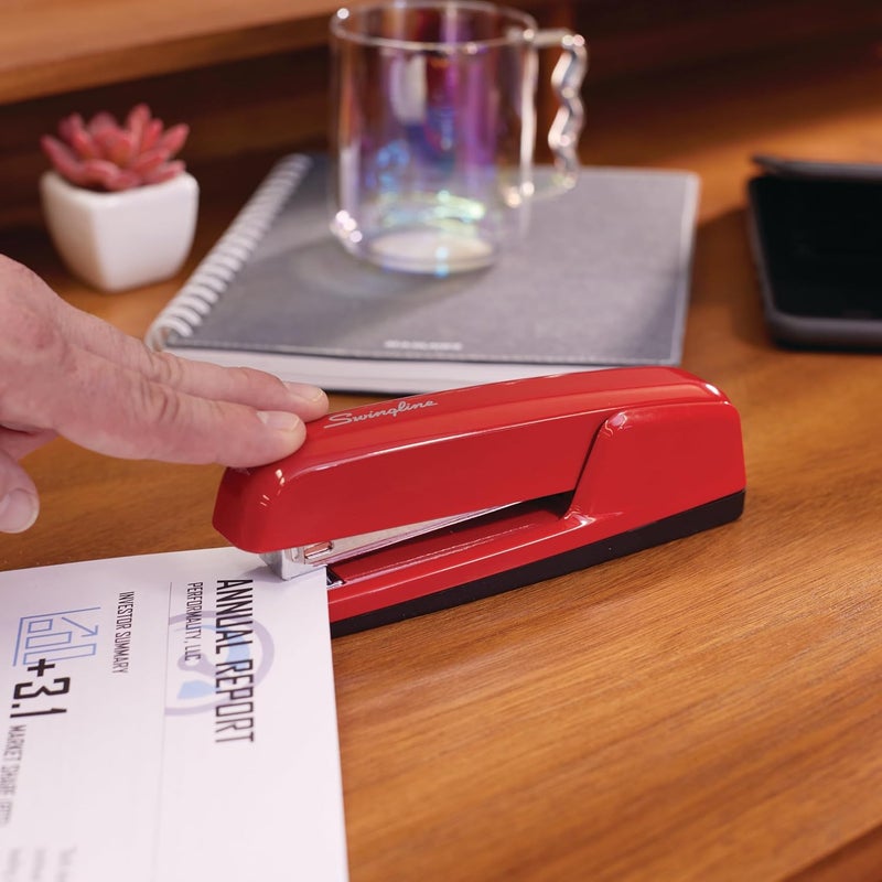 Swingline 747 Business Stapler - 30 Sheet Capacity, Jam Free, Metal Construction, Rio Red - Image 3