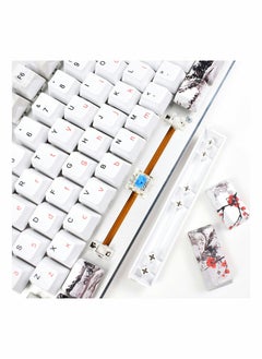 KASTWAVE مجموعة أغطية مفاتيح مطاطية، غطاء مفاتيح PBT مكون من 110 مفاتيح، نسيج مضاد للانزلاق وصبغ التسامي وزهر البرقوق وزهر الكرز، غطاء مفاتيح للوحة المفاتيح الميكانيكية DIY للوحة المفاتيح الميكانيكية  - Image 5