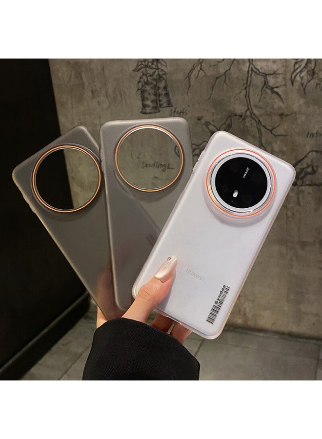 Gurrs Huawei Mate70 Pro Case, Full-cover Ultra-thin Matte Semi-transparent Anti-drop Hard Shell, Minimalist Stylish Color-block, Mist Shadow Gray - Image 2