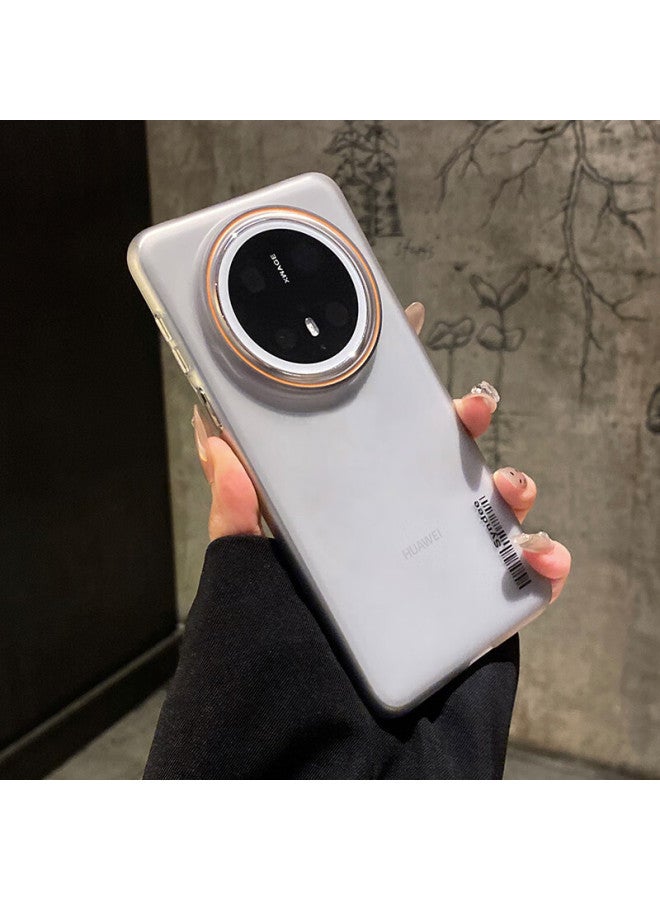 Gurrs Huawei Mate70 Pro Case, Full-cover Ultra-thin Matte Semi-transparent Anti-drop Hard Shell, Minimalist Stylish Color-block, Mist Shadow Gray - Image 1