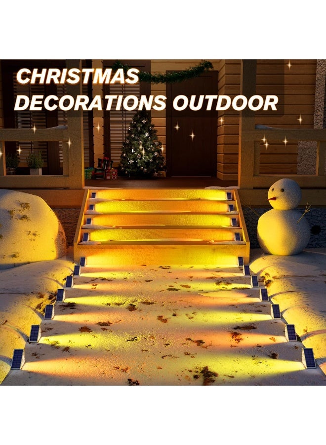 VOLISUN Solar Stair Lights 6 Pack, 7 Fixed Colors, Solar Step Lights Outdoor Waterproof IP67, LED Outdoor Step Lights, Solar Deck Lights Outdoor Decor for Garden Stair, Front Step, Porch and Patio - Image 2