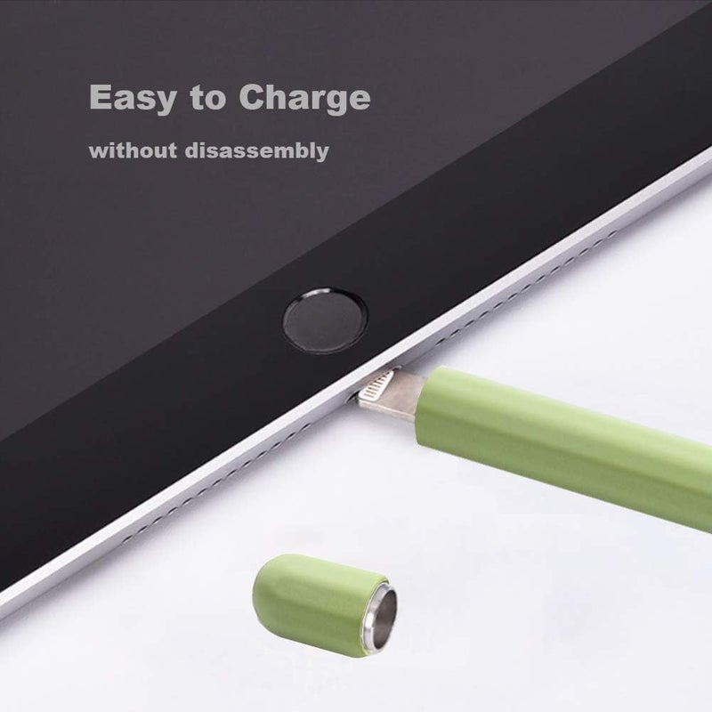 قبضة قلم Apple مع حامل وغطاء واقي للطرف لقلم iPad (الجيل الأول، أخضر) - Image 4