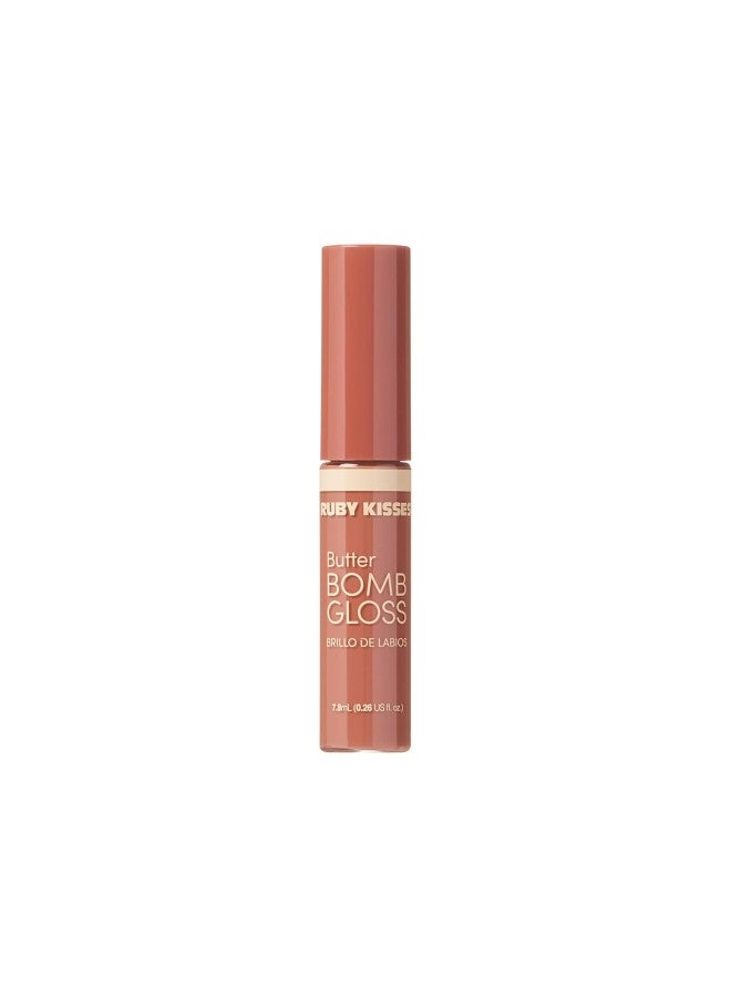 Lip Gloss Butter Bomb Gloss Non-Sticky Lip Gloss Vitamin E Natural Nude Lip Makeup - 7.8mL (0.26 US fl.oz) (Naked) - Image 2
