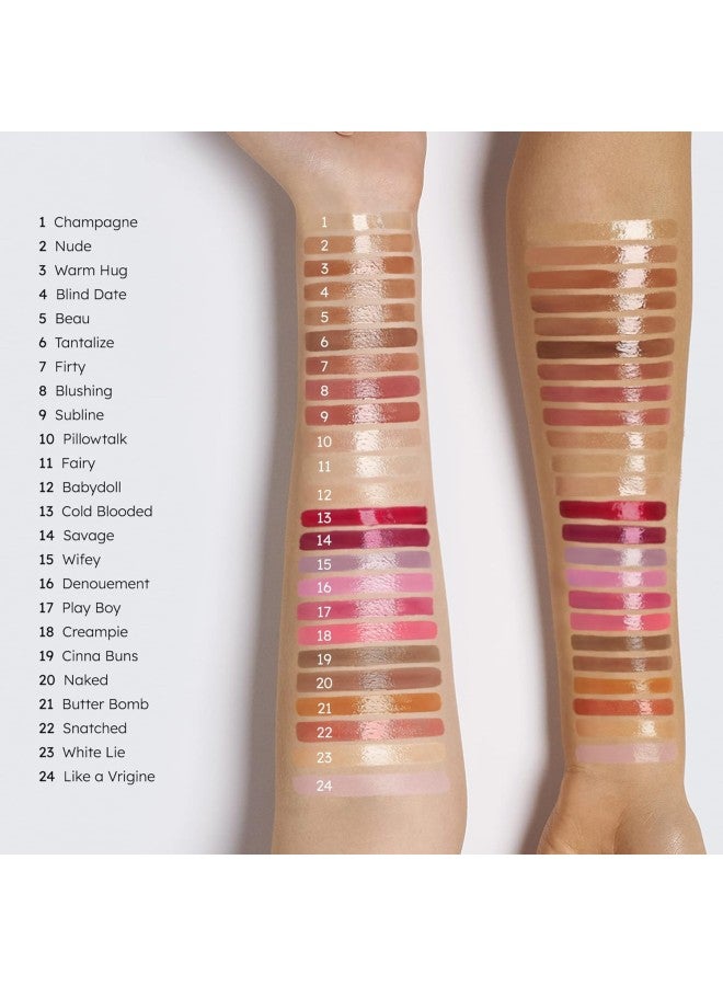 Lip Gloss Butter Bomb Gloss Non-Sticky Lip Gloss Vitamin E Natural Nude Lip Makeup - 7.8mL (0.26 US fl.oz) (Naked) - Image 5