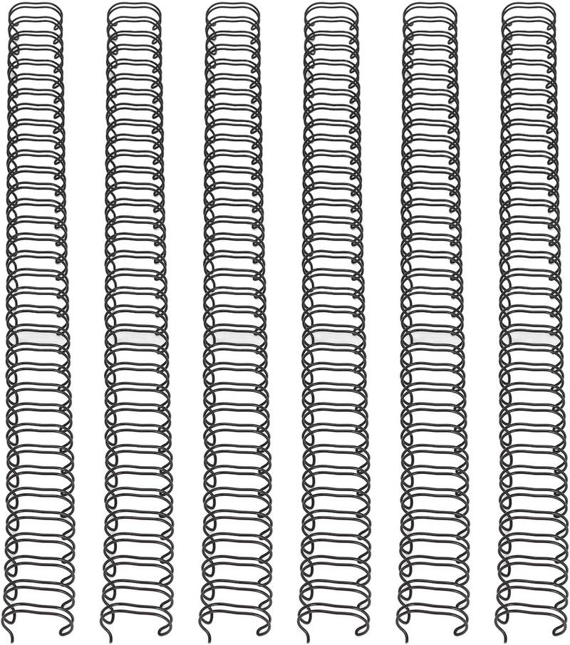 Air & land transit compatible Double Loop Wire Binding Spine Set, Iron Wide Application 34 Loops 3/4in Diameter Binding Loop 180 Sheet Capacity 50Pcs for Documents (Black) Balanced weight - Image 1