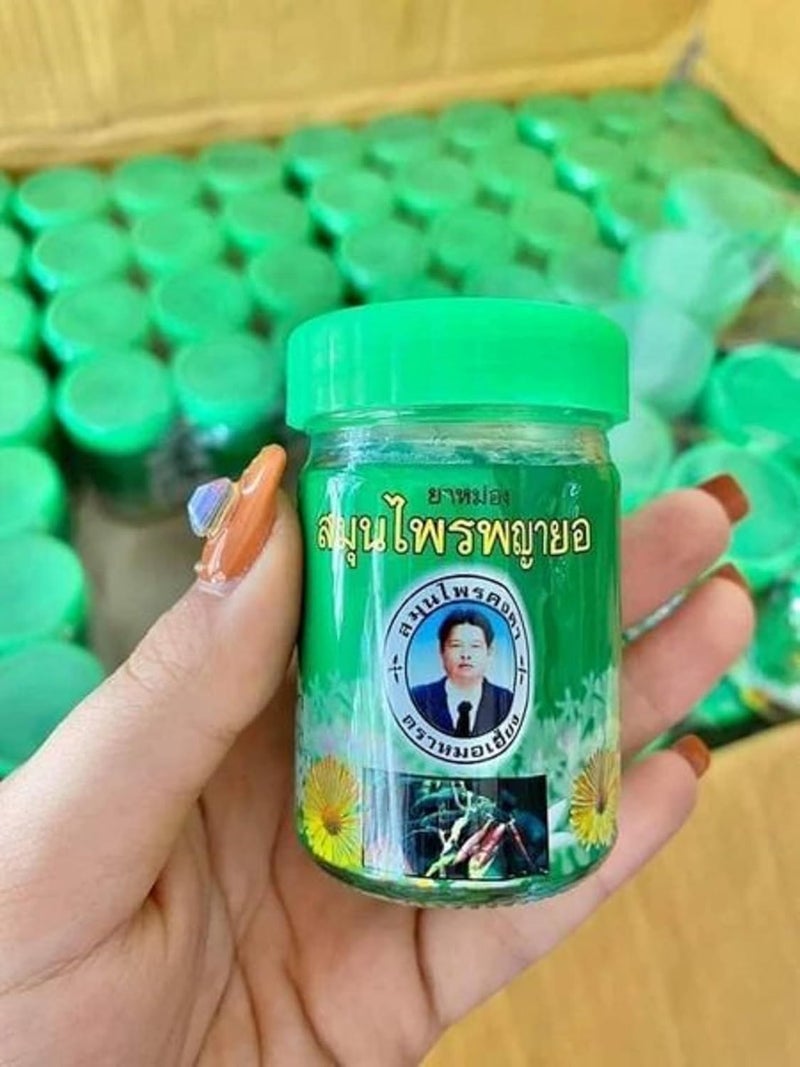 HANI PO بلسم الأعشاب هاني بو كونكا سالت فنجفون الأخضر 50 جرام عبوة من 1 تايلاند - Image 3