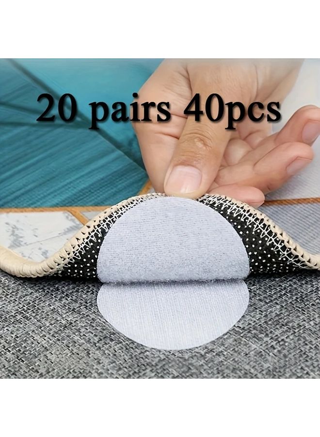 White Strong Self Adhesive Dots 40pcs Nylon Backing Waterproof Tape Fasteners - Image 1