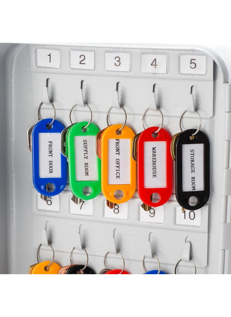 BARSKA Barska Key Lock Key Cabinet Lock Box with Numbered Hooks and Tags  20 Position  Color Tags  - Image 5