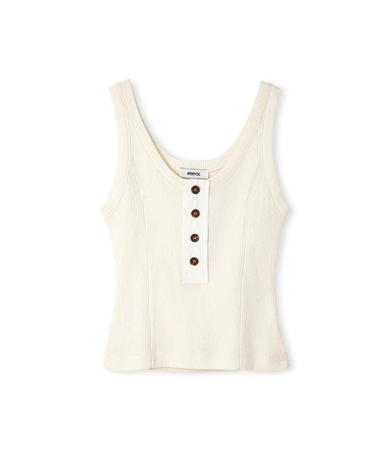 Ipekyol  Buttoned Knit Tank Top for Women | Best Price UAE
