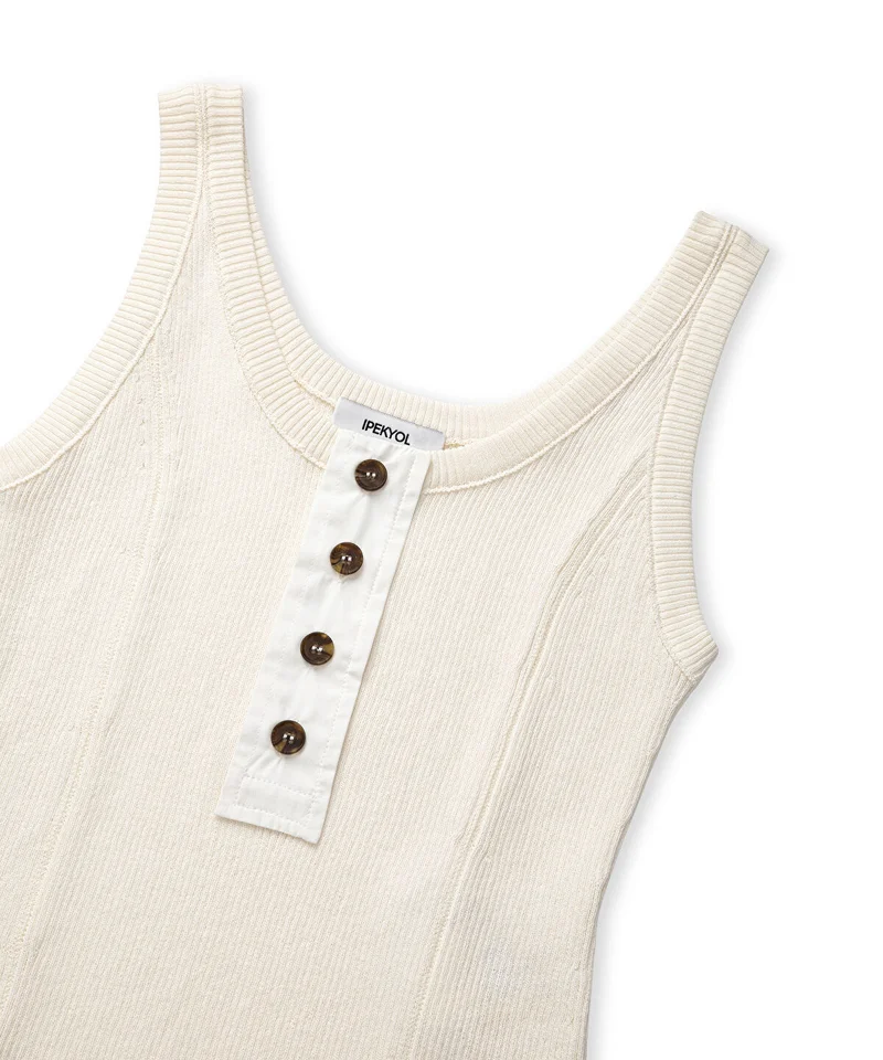 Ipekyol  Buttoned Knit Tank Top for Women | Best Price UAE