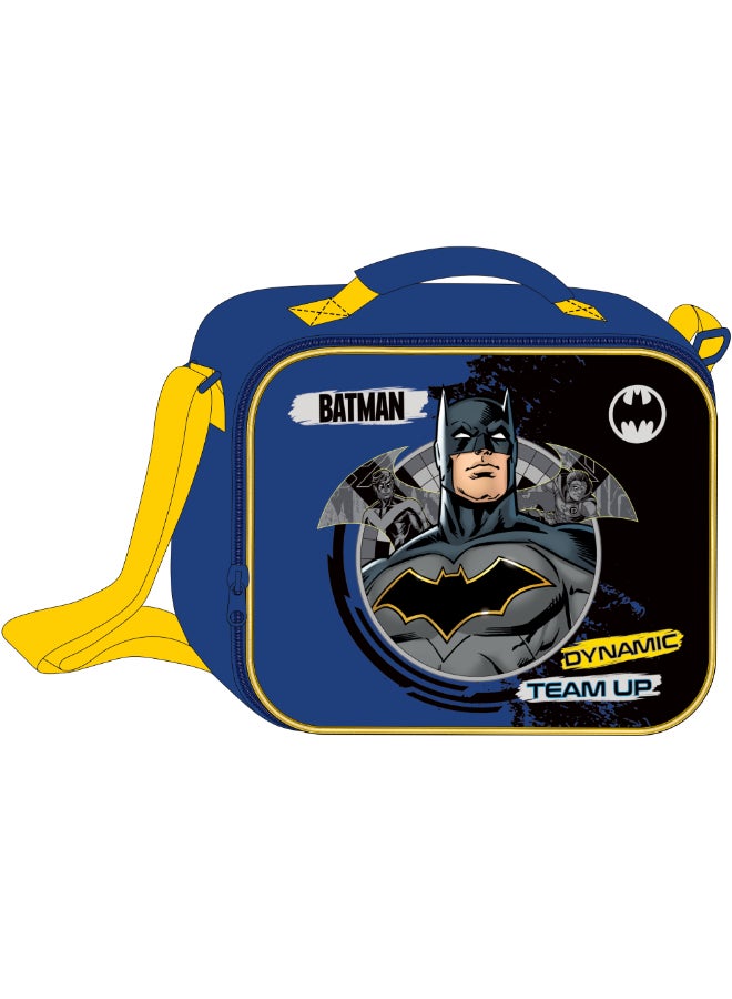 Warner Bros. DC Batman 5 in 1 Value Pack (16" Trolley Bag with Lunch Box, Lunch bag, Water Bottle and Pencil Case) - Image 2