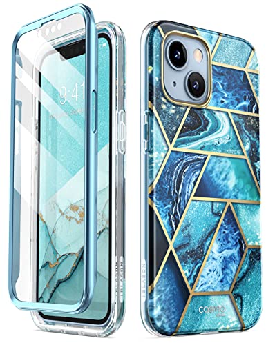 I-blason iBlason Cosmo Series Case for iPhone 14 Plus 5G 67 Inch 2022 Release Slim Full Body Stylish Protective Case with Builtin Screen Protector Ocean - Image 1