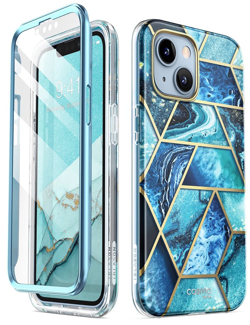 I-blason iBlason Cosmo Series Case for iPhone 14 Plus 5G 67 Inch 2022 Release Slim Full Body Stylish Protective Case with Builtin Screen Protector Ocean - Image 2