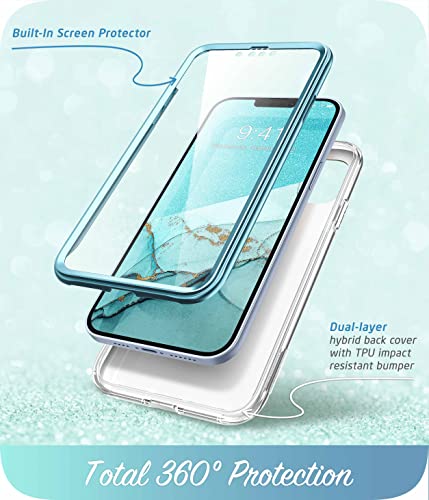 I-blason iBlason Cosmo Series Case for iPhone 14 Plus 5G 67 Inch 2022 Release Slim Full Body Stylish Protective Case with Builtin Screen Protector Ocean - Image 3
