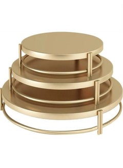 C&C Home Multipurpose Set of 3 Cake Plate Dessert Cupcake Display Stands for Home Decoration  - Image 2
