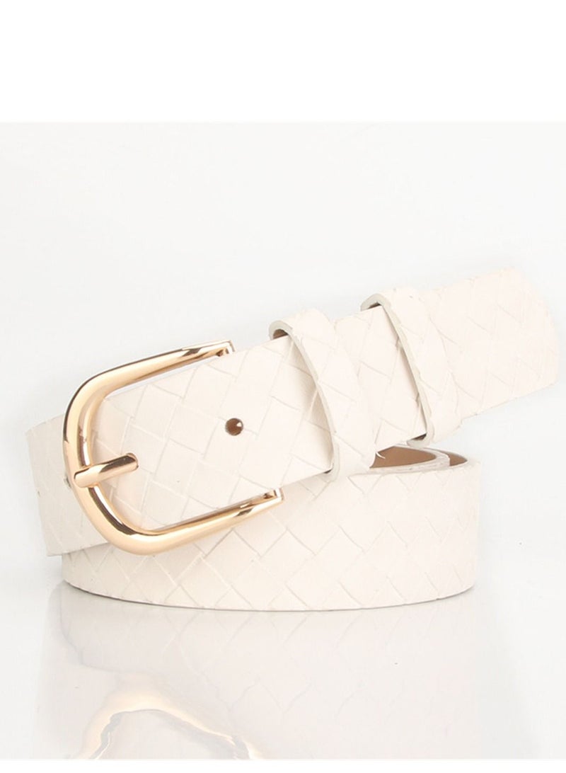 Loquat Ladies' Alloy Pin Buckle Is Versatile And Stylish With A Belt 105cm Beige