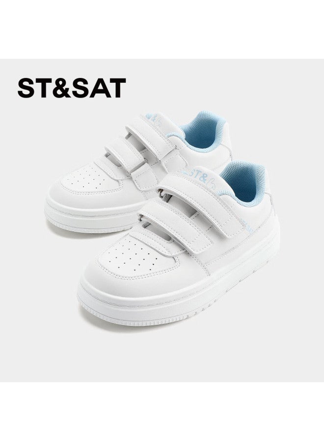St&Sat Saay Saay Children's Shoes, Kids' White Sneakers, School Spring And Autumn Style, Boys And Girls Skateboard Shoes, Sports Casual Shoes, Fengxin Purple - Image 2