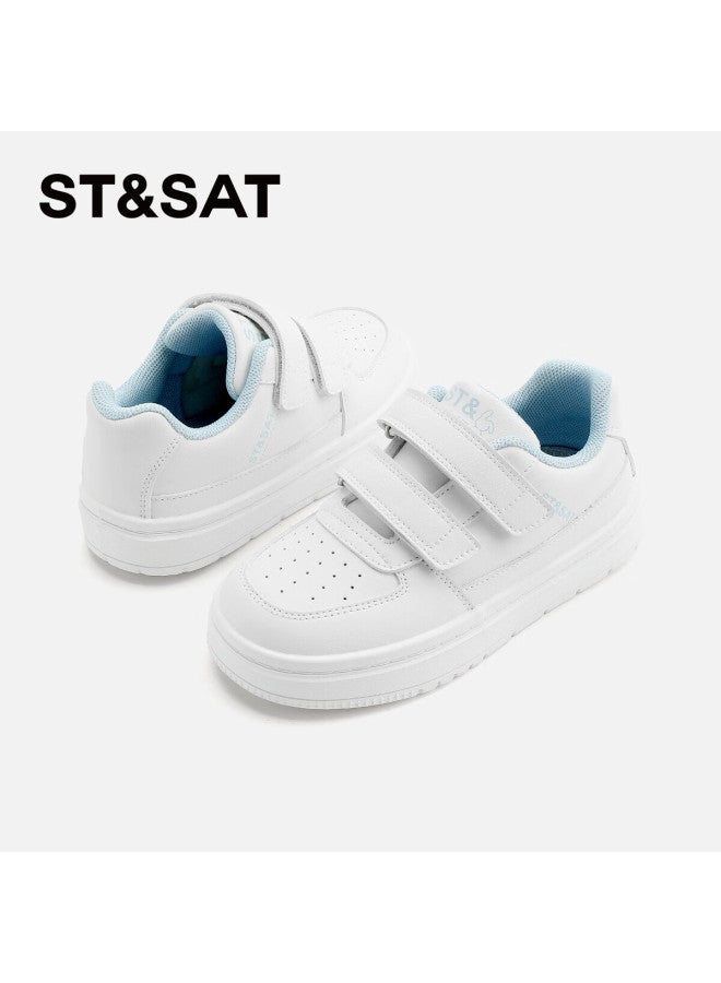St&Sat Saay Saay Children's Shoes, Kids' White Sneakers, School Spring And Autumn Style, Boys And Girls Skateboard Shoes, Sports Casual Shoes, Fengxin Purple - Image 3