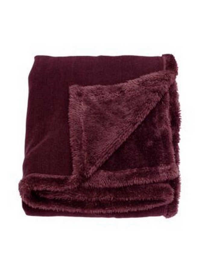 ميزوي بطانية مينك فاخرة ومريحة بلون عنابي  ×  سم - Image 2