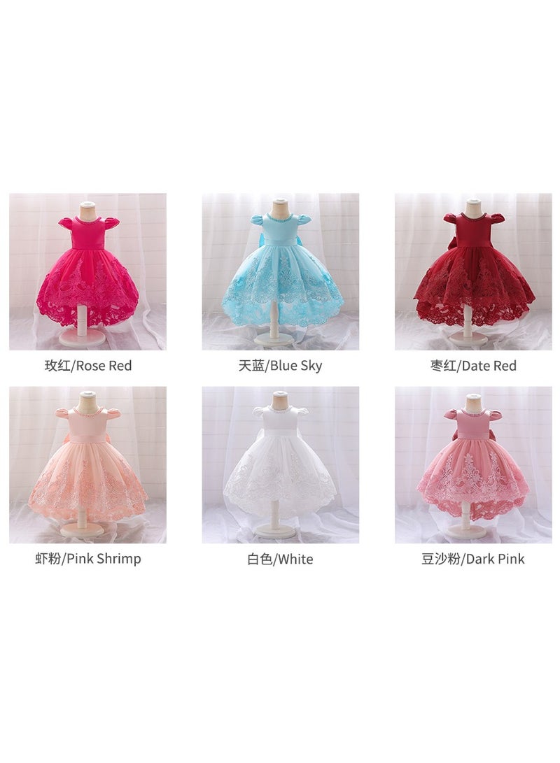 D'Daniela Embroidery Princess Dress - Hot Pink - Image 4