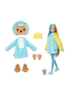 Barbie Barbie Cutie Reveal Doll in a Teddy Bear as Dolphin Costume with Pet & 10 Surprises  - Image 4