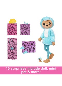 Barbie Barbie Cutie Reveal Doll in a Teddy Bear as Dolphin Costume with Pet & 10 Surprises  - Image 1