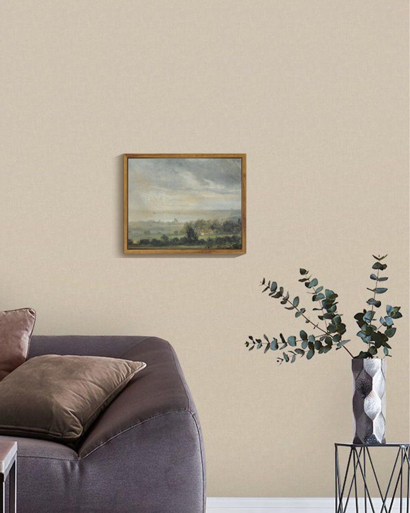 SHENIFY 8x10in Retro Rustic Village Framed Canvas Wall Art Vintage Prints Modern Kitchen Bathroom Office Decor - Natural Framed - Image 5