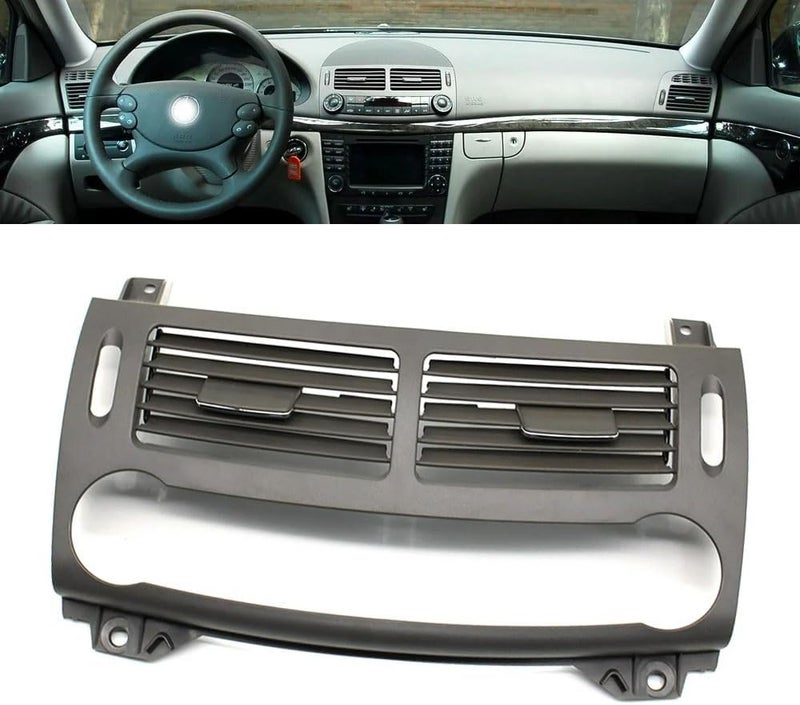 Goodithy Center Console Air Vent Outlet Cover for Mercedes Benz E Class W211 (2003-2008) - Dark Gray - Image 1