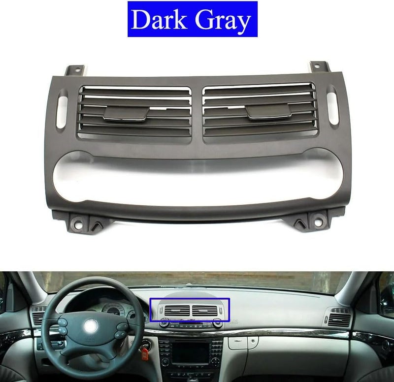 Goodithy Center Console Air Vent Outlet Cover for Mercedes Benz E Class W211 (2003-2008) - Dark Gray - Image 3