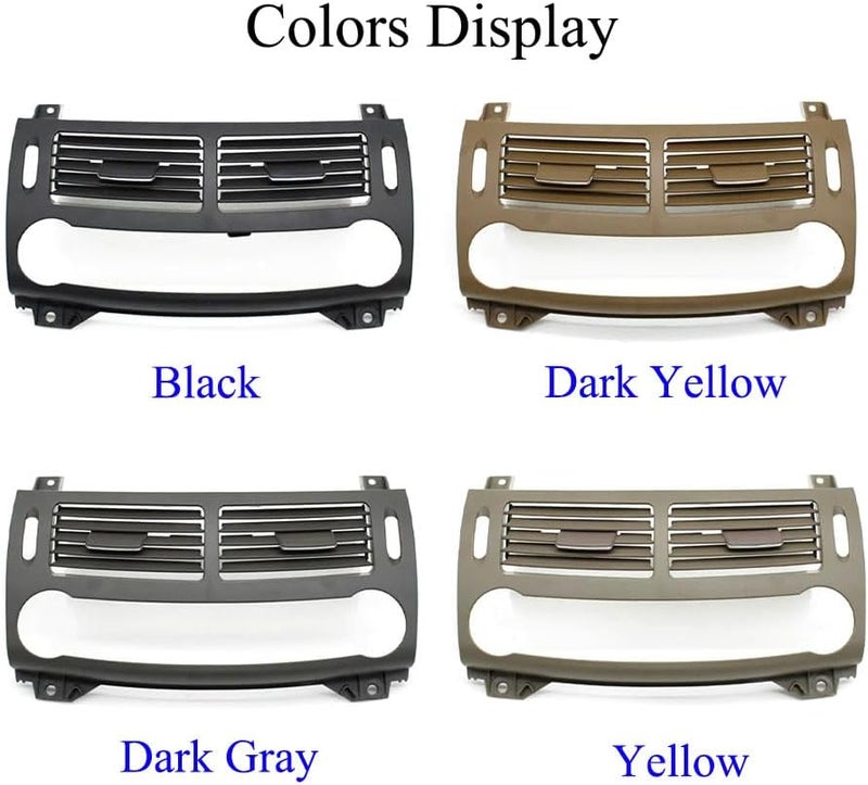 Goodithy Center Console Air Vent Outlet Cover for Mercedes Benz E Class W211 (2003-2008) - Dark Gray - Image 4