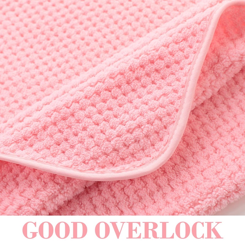 Kuber Industries Kuber Industries Bath Towel for Men, Women|280 GSM|Extra Soft & Fade Resistant|Polyester Towels for Bath|Bathing Towel, Bath Sheet (Pink)  - Image 5