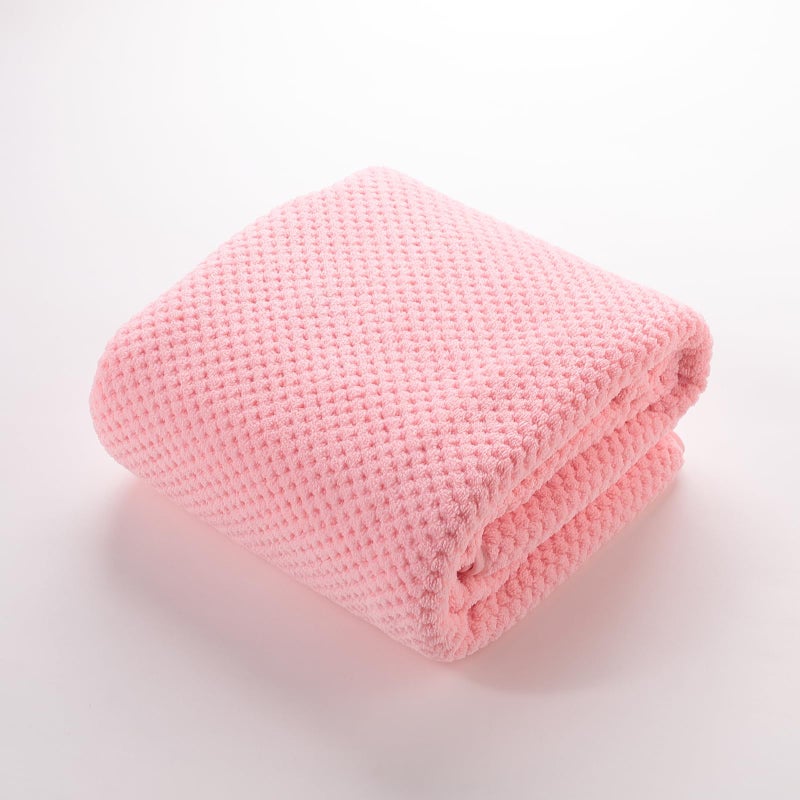 Kuber Industries Kuber Industries Bath Towel for Men, Women|280 GSM|Extra Soft & Fade Resistant|Polyester Towels for Bath|Bathing Towel, Bath Sheet (Pink)  - Image 2