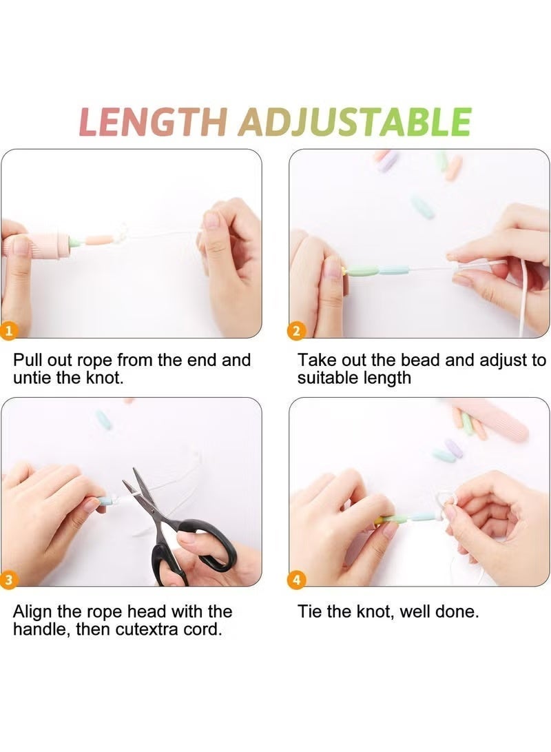SHOPUP4U Soft Beaded Jump Rope, Adjustable Tangle Free Skipping Rope with Soft Anti-slip Handles, 9.2 Feet Segmented Kids Jumping Rope for Men, Women, Kids Keeping Fit - Image 2