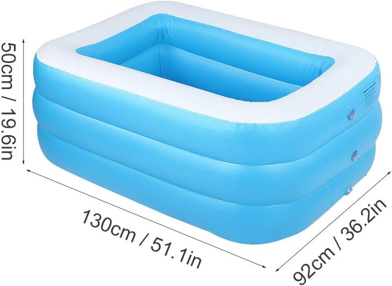 ويوبلز مسبح صغير للأطفال، مسبح قابل للنفخ 1.3 متر، مسبح للعائلة والأطفال والرضع (أزرق) - Image 3
