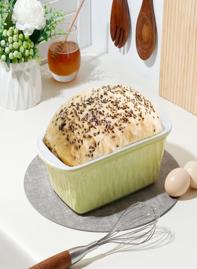 NUTRIUPS 9 x 6 Inch Rectangular Ceramic Loaf Pan for Baking Bread (Yellow) - Image 2