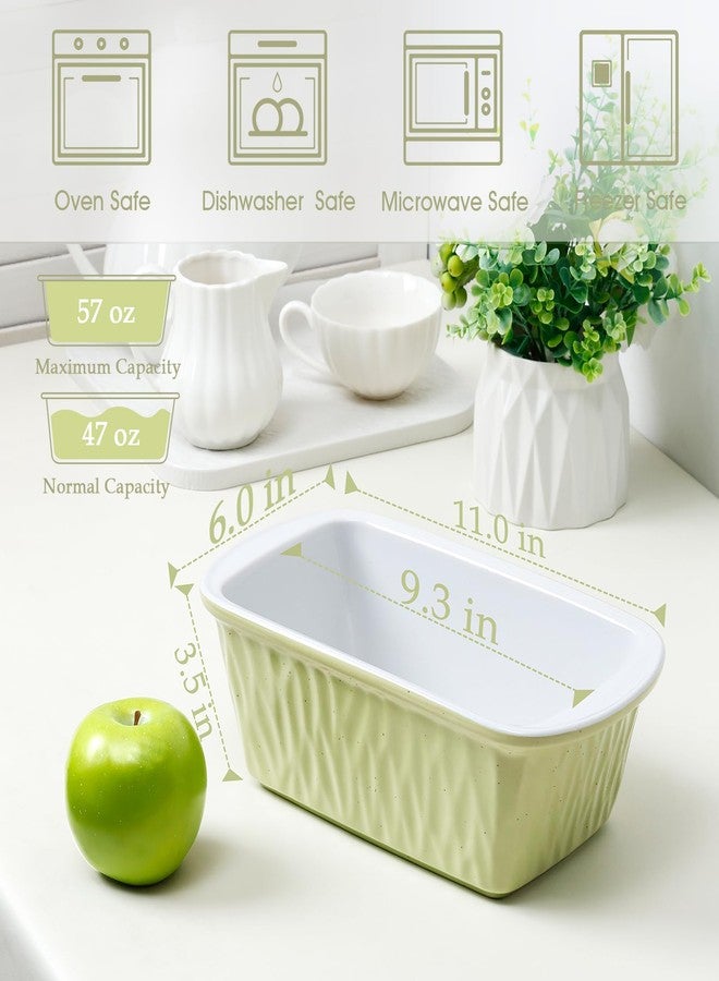 NUTRIUPS 9 x 6 Inch Rectangular Ceramic Loaf Pan for Baking Bread (Yellow) - Image 3