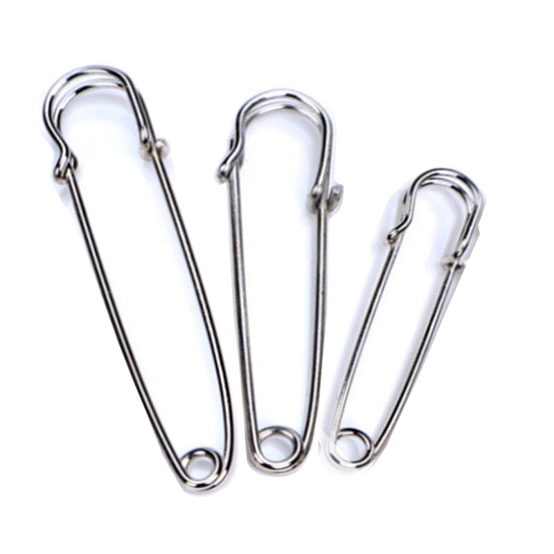 KoberrLi Large Safety Pins Assorted Clothes 60Pcs Heavy Duty 3 Sizes Pins for Crafts Brooch Making - Image 1