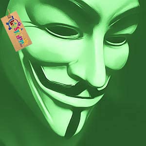 Western Era Vendetta Face Mask, Anonymous Edition Perfect Fit Cosplay, V for Vendetta (Green) (Pack of 1) - Image 2