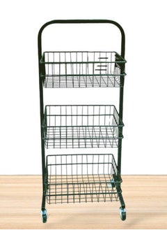 Generic Metal wire trolley with wheels - durable, practical, and versatile. Organization + ventilation + ease of movement = the perfect trolley for every home. Bi  - Image 2