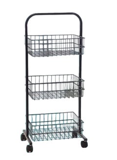 Generic Metal wire trolley with wheels - durable, practical, and versatile. Organization + ventilation + ease of movement = the perfect trolley for every home. Bi  - Image 1