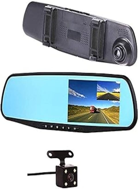 MQ Front & Rear with G-Sensor & Alarm Car Mirror with Dual Camera