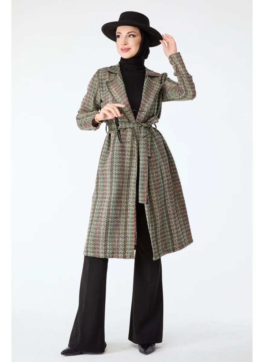 Tofisa 13000-Red-Black Waist Laced Coat