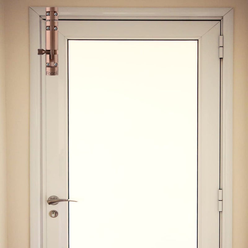 Foora Foora Export Premium Rose Gold zaylo Tower Bolt with Stainless Steel Rod and Stainless Steel knob for Door Window gate Aluminum Body chatakni 4 inch Rose Gold Finish 1  - Image 3