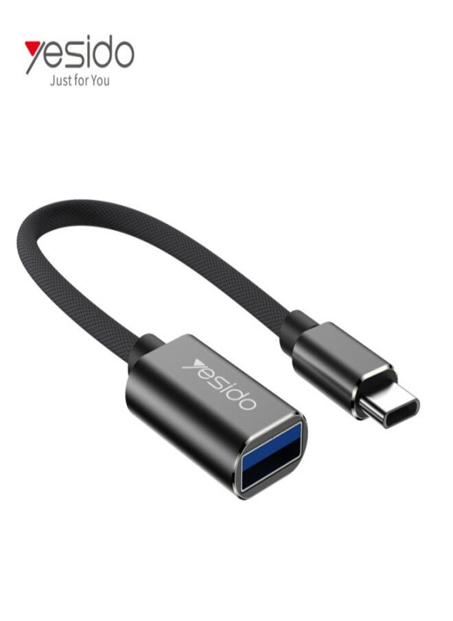 Yesido Yesido GS01 Type-C to USB 2.0 OTG Data Converter Cable(Black)  - Image 1