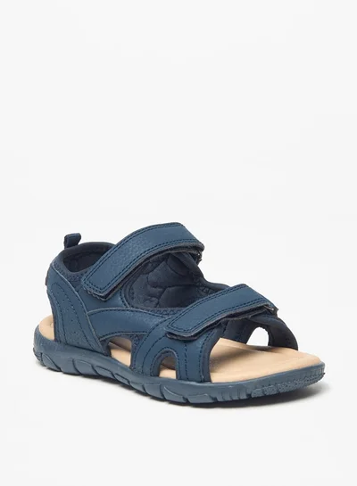 JUNIORS Boys Panelled Sandals with Hook and Loop Closure