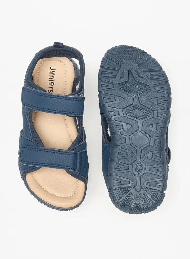 JUNIORS Boys Panelled Sandals with Hook and Loop Closure