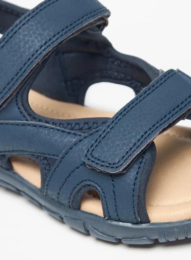 JUNIORS Boys Panelled Sandals with Hook and Loop Closure