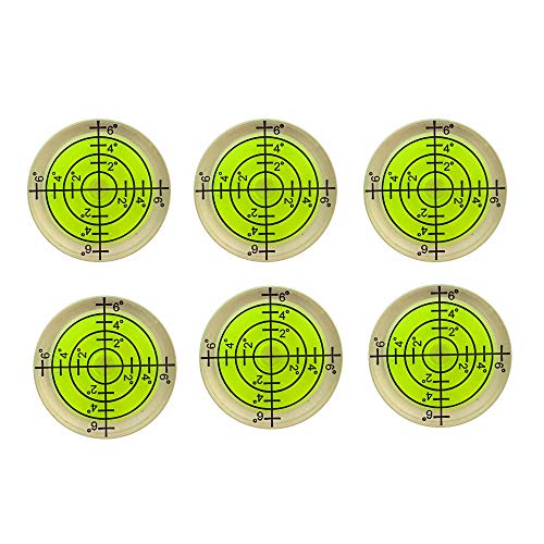 YOTOM 6 pcs Bubble Spirit Level, 32x7mm Circular Level Bubble for RV, Travel Trailer, Tripod, Phonograph, Turntable - Image 1